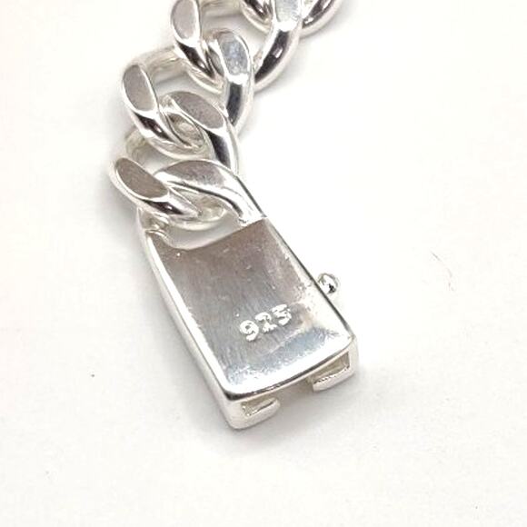 925 Silver 10 mm Thick Necklace Miami Cuban Style Valentines Birthday Gift New - Picture 1 of 6